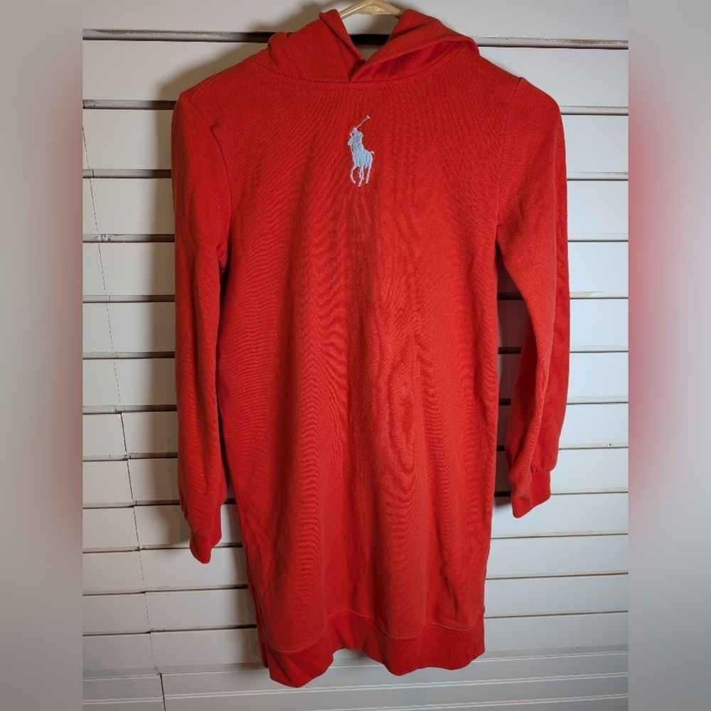 Polo Ralph Lauren Sweatshirt Dress w/ Embroirdered POLO Pony Size L EUC